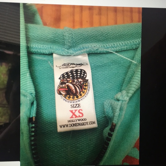 Christian audigier hood sweatshirt Ed hardy sz xs - Picture 3 of 4